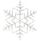 16&#x22; White Lighted Snowflake Christmas Window Silhouette Decoration